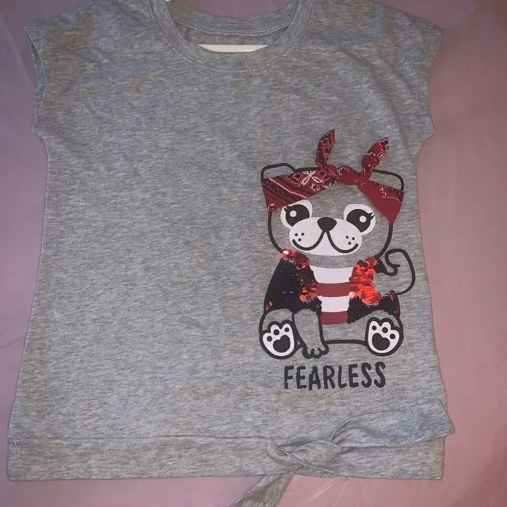 Justice “Fearless” tee. Size 6/7